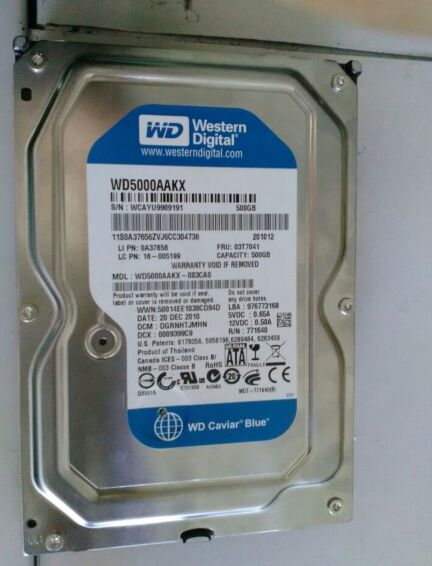西数数据恢复WD5000AAKX-083CA1台式机500GB硬盘，磁头损坏，开盘数据恢复成功